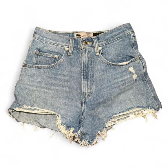 Levi’s SilverTab Mom Shorts Women’s Size 27 High Rise Cutoff Distressed 100% Cot - Picture 1 of 6